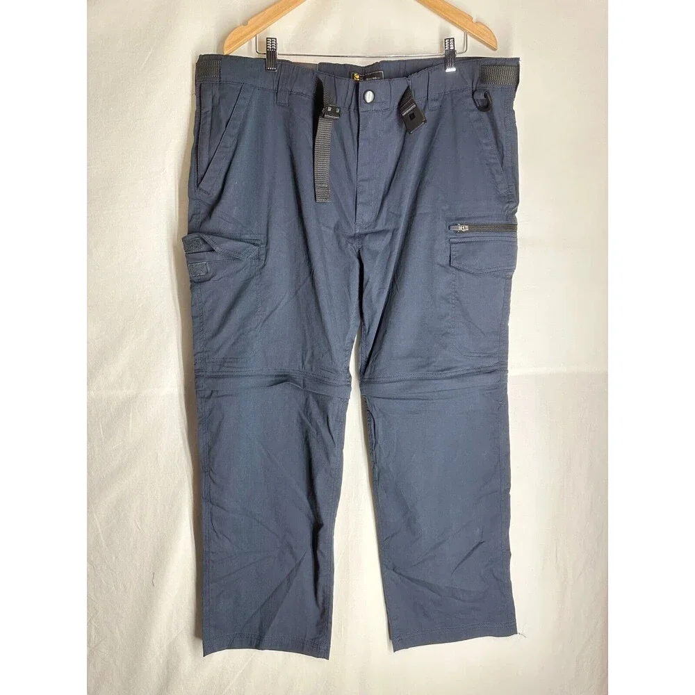 BC Clothing Convertible Stretch Cargo Hiking Pants/Shorts Zip Pocket 2XL X 32